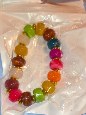 Multi Colored Chunky Bracelet